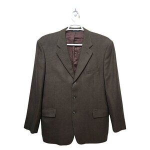 Harold Powell Vintage Houndstooth Lambswool Single Breasted Blazer Sz 42R